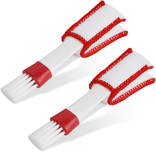 2 PCS Mini Duster for Car Air Vent, Double Ended Automotive Air Vent Microfiber Duster & Brush, Dust V1258-DP02-A-1783