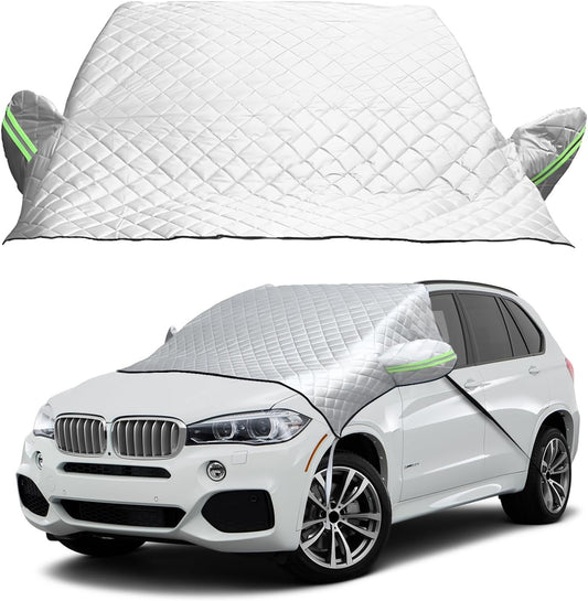 Car Windshield Cover for Snow and Ice, Windshield Snow Shade and Sun Shield with Side Mirror Covers, Winter V1258-DP02-A-1790