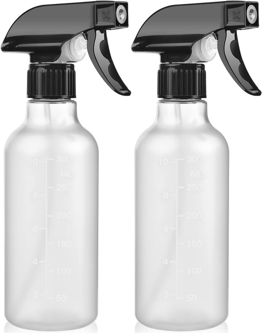 Spray Bottles 2 Pack, 10 Oz, Mist & Stream, Heavy Duty Spraying Empty Water Sprayer Bottle, BPA Free Plastic V1258-DP02-A-180