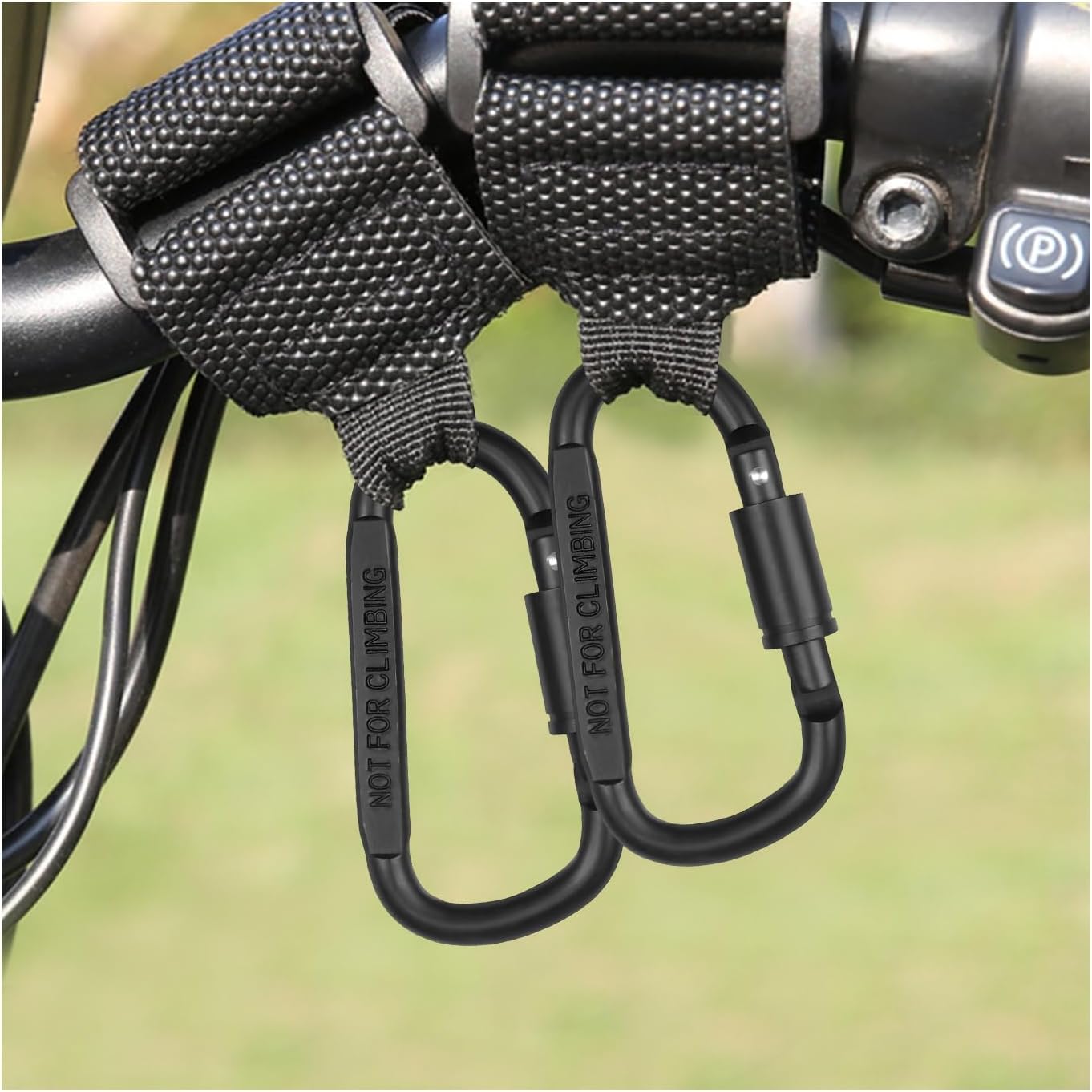 2PCS Hook for Hanging Helmet Goggle Headsets Bags, Heavy Duty Carabiner Clip, Adjustable Strap Hook for V1258-DP02-A-1808