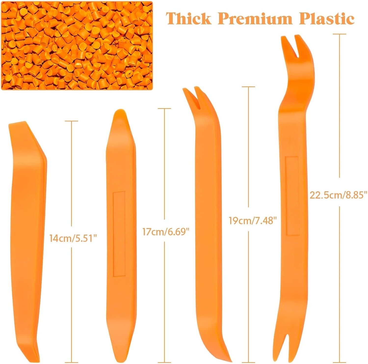 4Pcs Auto Door Clip Panel Trim Removal Tool Kits Thick Plastic Car Tools for Car Dash Radio Audio Installer V1258-DP02-A-182