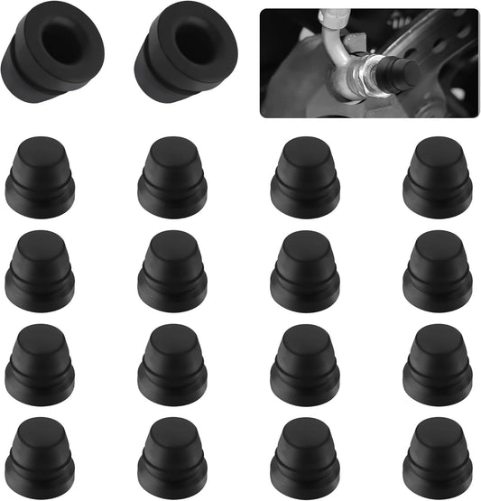 18PCS Car Disc Brake Bleeder Caps,Waterproof Dustproof Rubber Grease Fitting Caps,Universal Zerk Fitting Cap V1258-DP02-A-1821