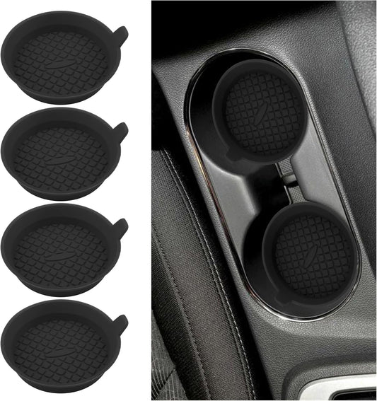 4PCS Silicone Car Coasters with Diamond Shape Design,Non-Slip & Heat Resistant Car Cup Holder V1258-DP02-A-1845