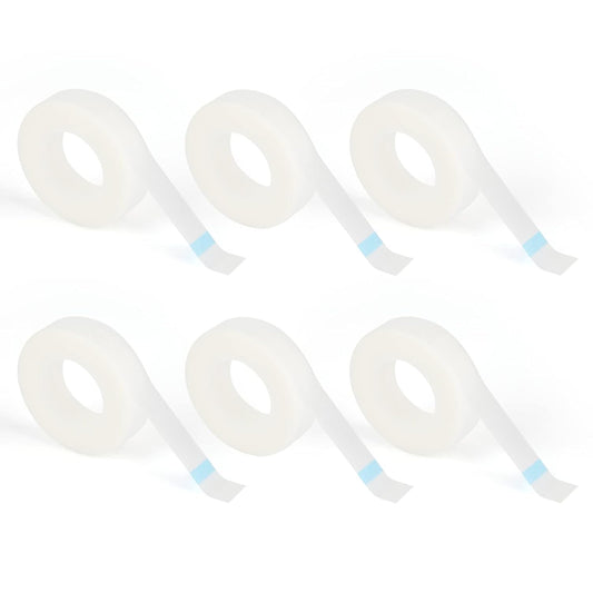 6 Rolls PE Micropore Medical Tape Roll, 1/2'' x 59 Yards Lash Tape, Eyelash Tape for Eyelash Extensions, V1258-DP02-A-1868