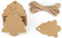 Christmas Tree Gift Tags,Gift Wrap Tags,100 Pcs Kraft Paper Gift Tag with String,Blank Craft Gift Tag with V1258-DP02-A-187