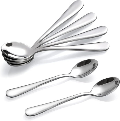 6-Piece Demitasse Espresso Spoons, 4 Inches Stainless Steel Mini Coffee Spoons V1258-DP02-A-19