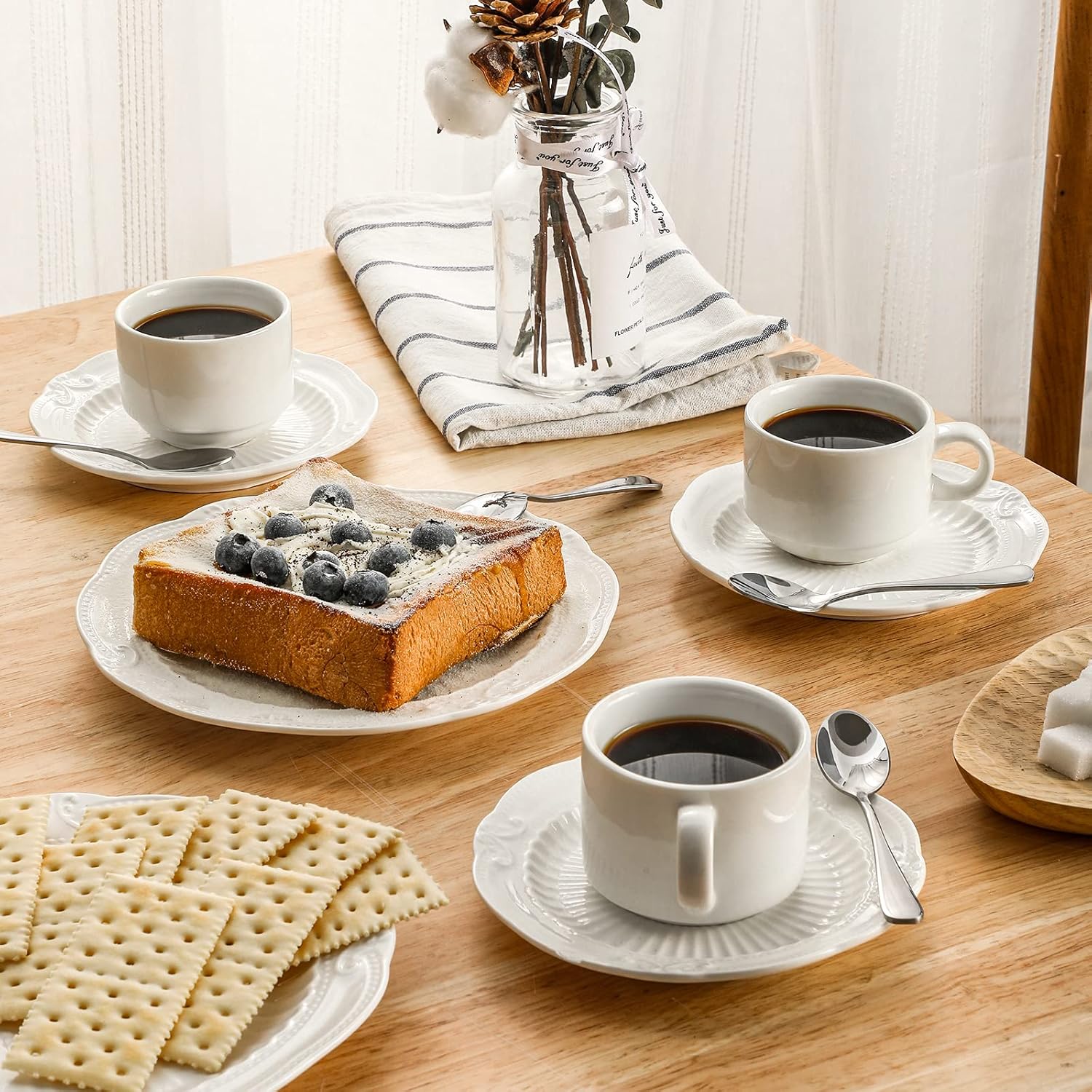 6-Piece Demitasse Espresso Spoons, 4 Inches Stainless Steel Mini Coffee Spoons V1258-DP02-A-19
