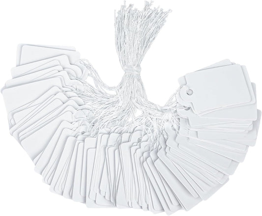 200 Pcs Price Tags 1 Inch Writable Price Labels White Pricing Display Tags for Pricing Clothing Jewelry Blank V1258-DP02-A-1911