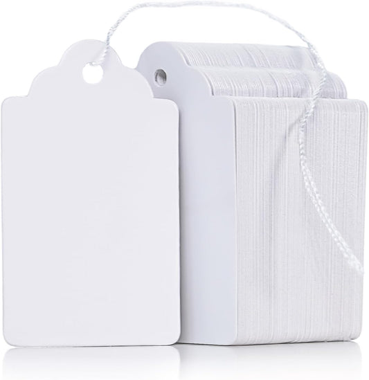 200 Pcs Price Tags 1.8 Inch Writable Price Labels White Price Display Tag for Pricing Clothing Jewelry Gifts V1258-DP02-A-1914