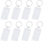 2 Inch Tough Plastic Key Tags White Item Identifiers with Blank Paper Labels Transparent Covers and Split V1258-DP02-A-1923