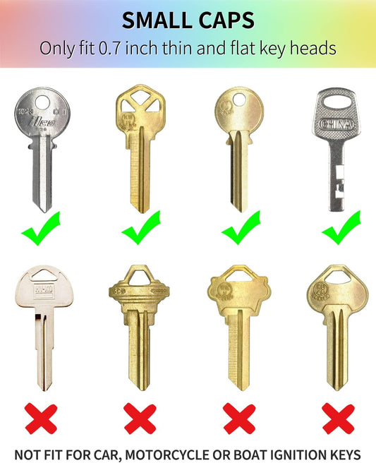 24 Pack 0.8 Inch Round Key Caps Covers Key Identifiers Markers Protectors for Small Regular Round Flat House V1258-DP02-A-1933
