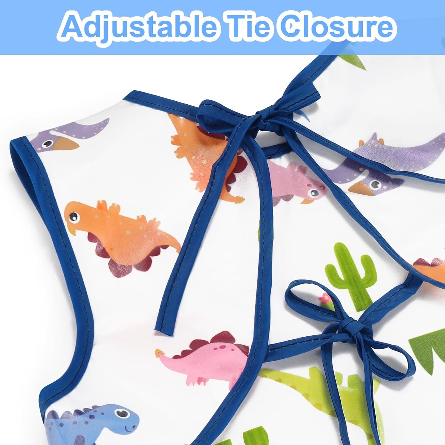 Waterproof Baby Bibs for Eating, Mess Proof Toddler Feeding Bibs for Girls Boys V1258-DP02-A-194