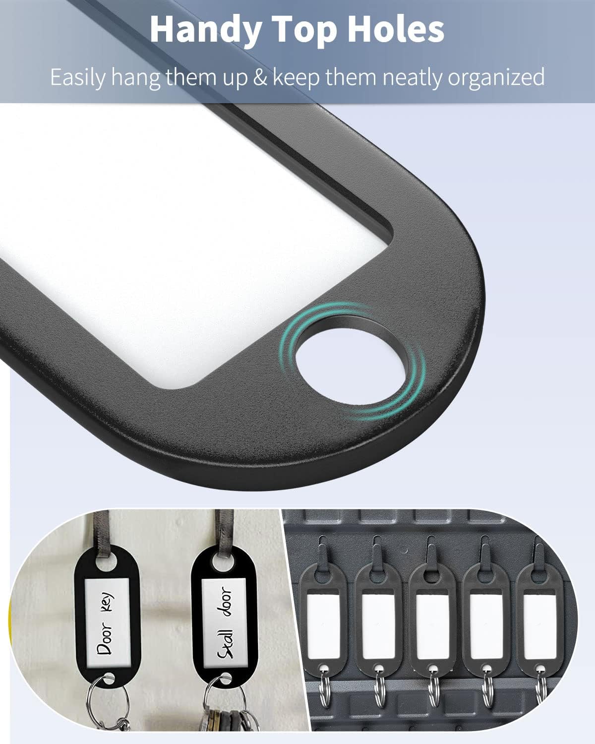 20 Pieces Key Tags 2 Inch Soft Plastic Key Chain Tags with Blank Paper Labels Clear Windows Protective Films V1258-DP02-A-1942