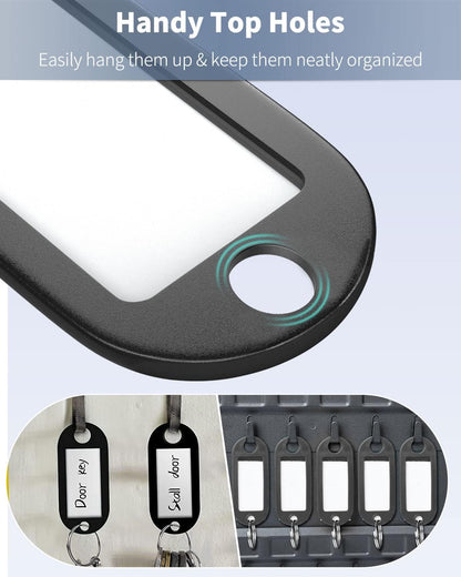 20 Pieces Key Tags 2 Inch Soft Plastic Key Chain Tags with Blank Paper Labels Clear Windows Protective Films V1258-DP02-A-1942