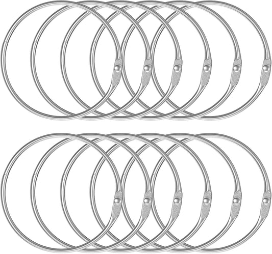 Loose Leaf Binder Rings 2 Inch Smooth Steel Book Rings for Index Cards Flash Cards Receipts Memos Photos and V1258-DP02-A-1943