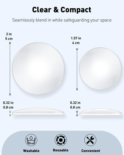 8 Pcs Door Stoppers for Wall, Adhesive Door Knob Wall Protector, Clear Wall Protectors from Door Knobs, V1258-DP02-A-1944