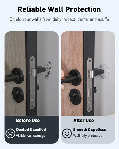 8 Pcs Door Stoppers for Wall, Adhesive Door Knob Wall Protector, Clear Wall Protectors from Door Knobs, V1258-DP02-A-1944