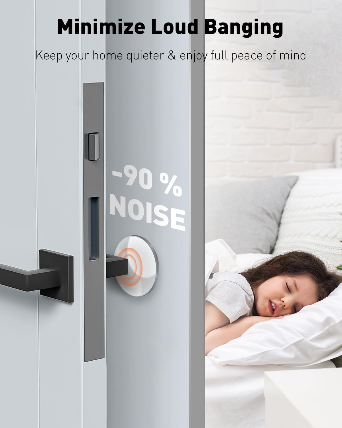 8 Pcs Door Stoppers for Wall, Adhesive Door Knob Wall Protector, Clear Wall Protectors from Door Knobs, V1258-DP02-A-1944