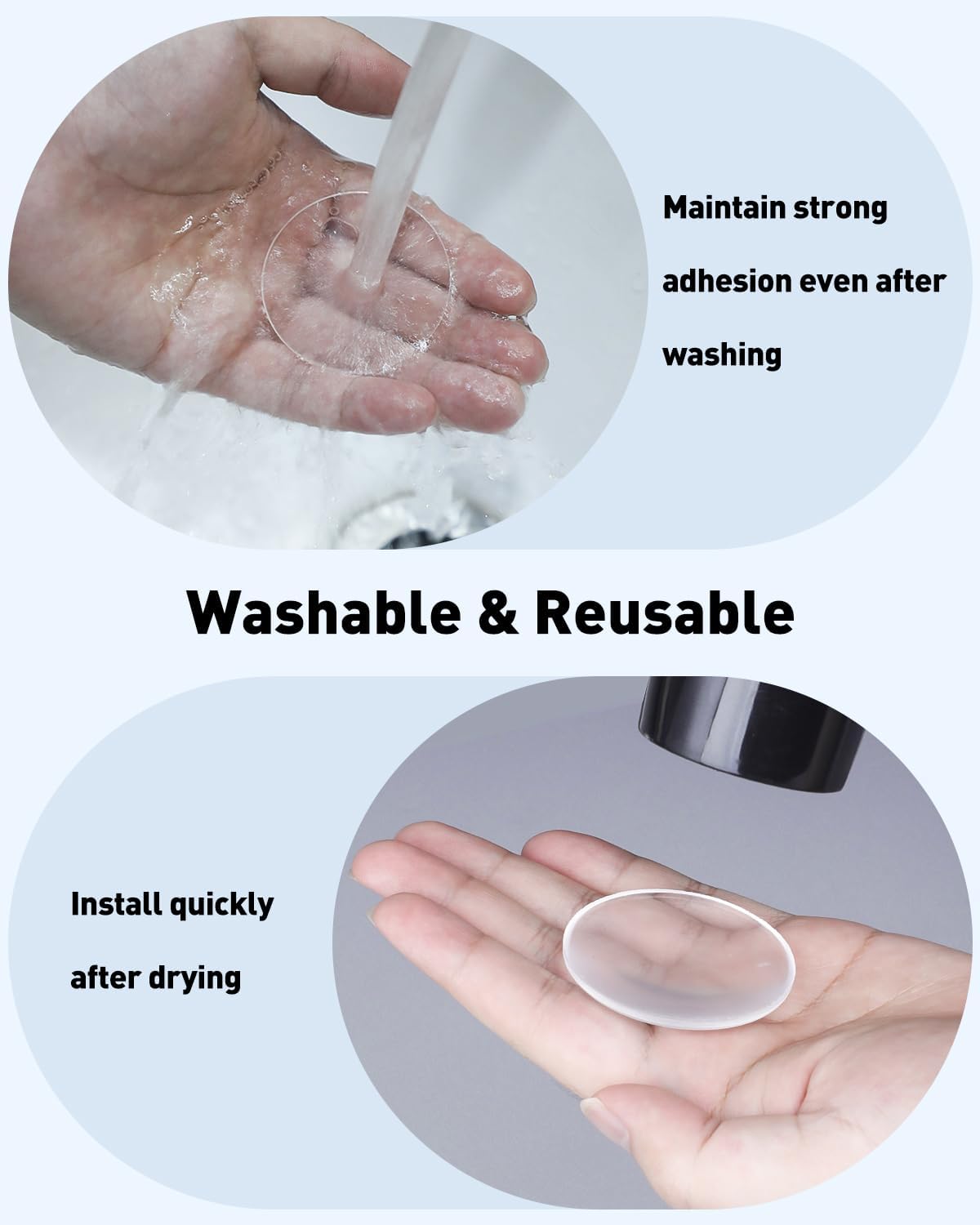 8 Pcs Door Stoppers for Wall, Adhesive Door Knob Wall Protector, Clear Wall Protectors from Door Knobs, V1258-DP02-A-1944
