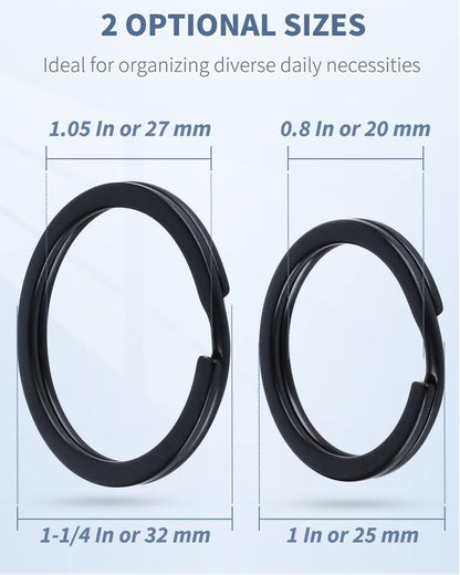 Flat Key Rings System Split Keychain Ring for Home Car Keys Organization Attachment, 14 Pieces V1258-DP02-A-1945