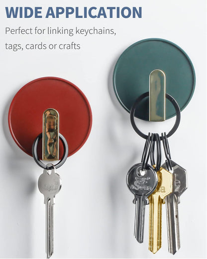 Flat Key Rings System Split Keychain Ring for Home Car Keys Organization Attachment, 14 Pieces V1258-DP02-A-1945