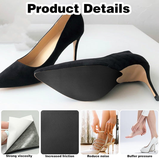 4Pcs Non-Slip Shoe Pads, Bottom Protector and Gummies for Heels, Anti-Slip Grips for Sneakers and Leather V1258-DP02-A-1951
