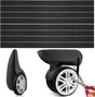 8Pcs Silicone Luggage Cover Protector - Silent Protection Suitcase Wheel Protection Covers (Black) V1258-DP02-A-1952