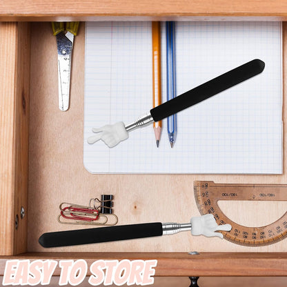 2Pcs Telescopic Teachers Pointer, Extendable Hand Pointer Finger Pointer Stick, Mini Retractable Classroom V1258-DP02-A-1958
