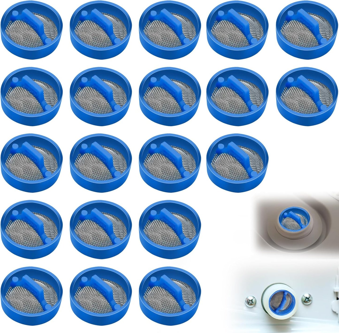 20Pcs Washing Machine Water Filter, Washing Machine Water Inlet Valve Washing Machine Filter Hose Washer with V1258-DP02-A-1963