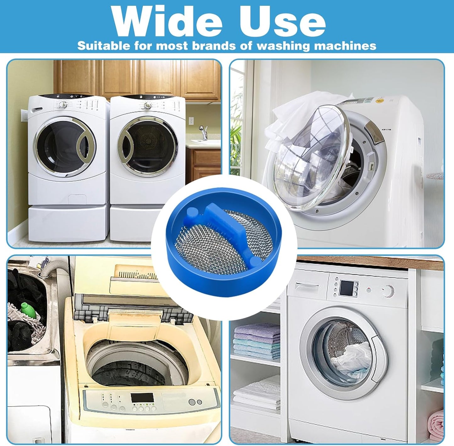 20Pcs Washing Machine Water Filter, Washing Machine Water Inlet Valve Washing Machine Filter Hose Washer with V1258-DP02-A-1963