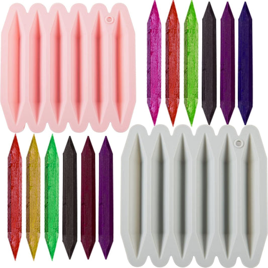 2 Pcs Crayon Mold Crayon Recycling Mold Cavity Double Tipped 3D Melted Crayon Molds Pure Silicone Oven DIY V1258-DP02-A-1968