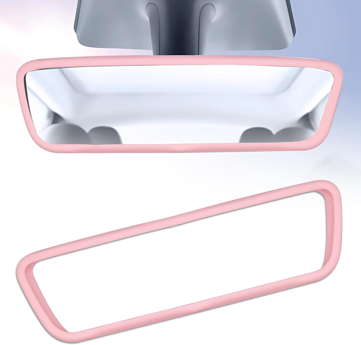 Rear View Mirror Cover Accessories, Car Protector Frame Silicone Automotive Mirror Frame Compatible with V1258-DP02-A-1970