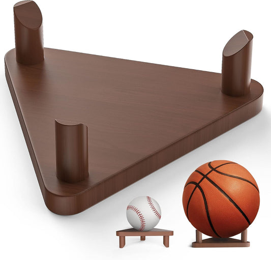 Ball Stand Holder,Ball Display Stand Wooden for Football Basketball Stand Soccer Ball Holder,Rugby Ball V1258-DP02-A-1985
