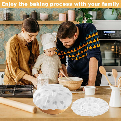 2Pcs Reusable Bread Elastic Bowl Covers for Rising, Sourdough, Adjustable Cover V1258-DP02-A-1987