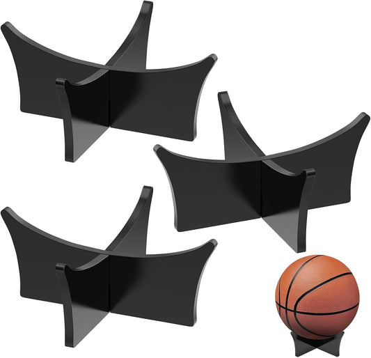 Acrylic Ball Stand Holder - Display Stand for Football, Basketball, Soccer, Volleyball, Rugby & More - Trophy V1258-DP02-A-1988