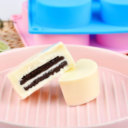 Cake Puck Molds, Silicone Cookie Molds Round Cylinder for Chocolate Covered Cake Pucks, Cookie Pucks Easy to V1258-DP02-A-2