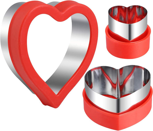 Love Heart Shape Cookie Cutters, Baking Vegetable Shape Cutters, Mini & Medium & Large Shaped Cutters,The V1258-DP02-A-20