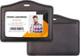 Genuine Leather Badge Holder, Single-Sided Clear ID Card Holder, 1 Pack, Horizontal & Vertical Styles, for V1258-DP02-A-2006