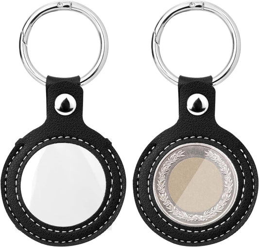 Coin Holder Keychain, 2 Pack Double-Sided Transparent Coin Display Case for AA Medallions, Challenge Coins, V1258-DP02-A-2012