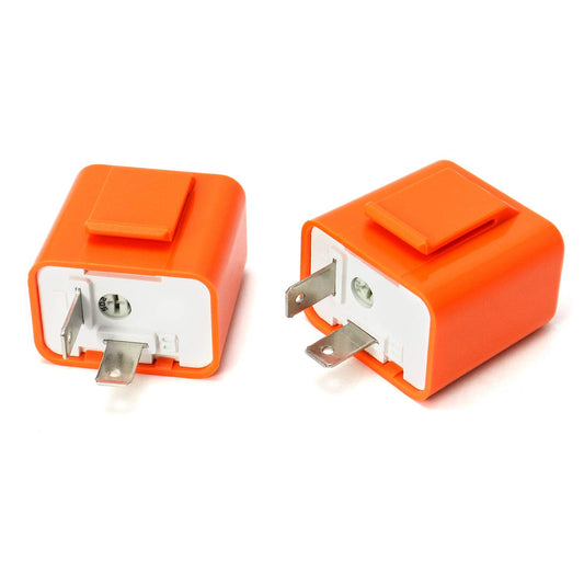 2Pcs 2-Pin Electronic Turn Signal Flasher Relay Fix Motorcycle Turn Signal Hyper Flash, Adjustable Motorcycle V1258-DP02-A-2013