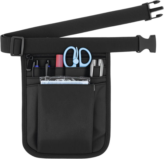 Medical Organizer Belt, Nurse Storage Bag Waist Bag Pouch for Medical Scissors Care Kit Tool, (Black, 10x7') V1258-DP02-A-2014