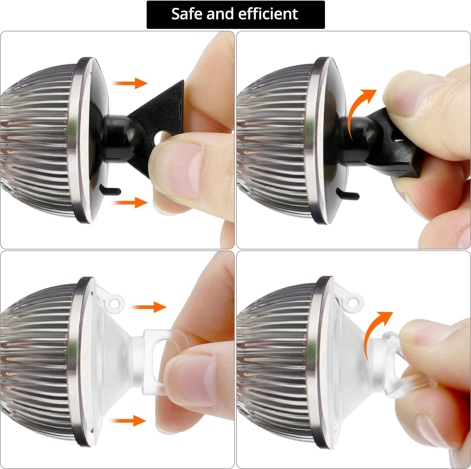 Light Bulb Changer Suction Cup Tool, Compatible with MR16 and GU10 Bulbs, 6 Pack Suction Cups for Bulb Removal V1258-DP02-A-2015