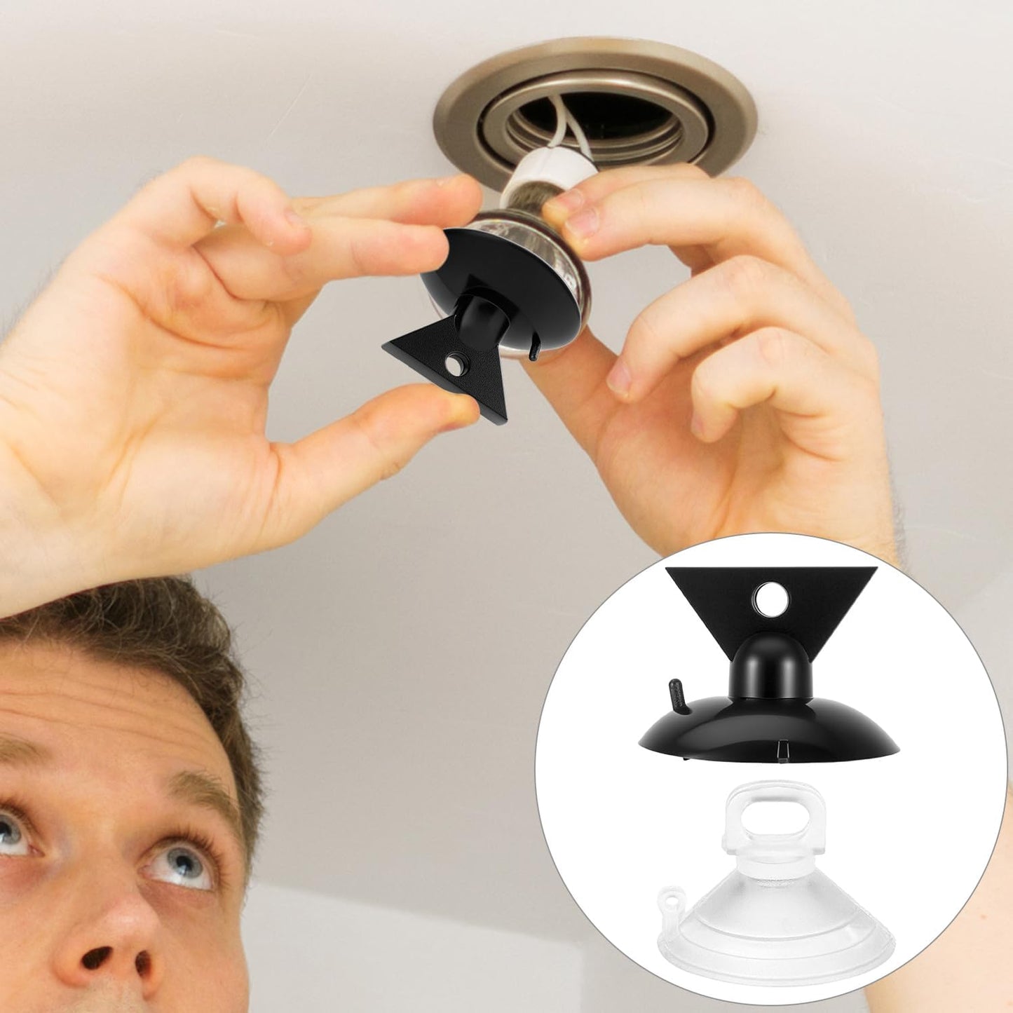 Light Bulb Changer Suction Cup Tool, Compatible with MR16 and GU10 Bulbs, 6 Pack Suction Cups for Bulb Removal V1258-DP02-A-2015