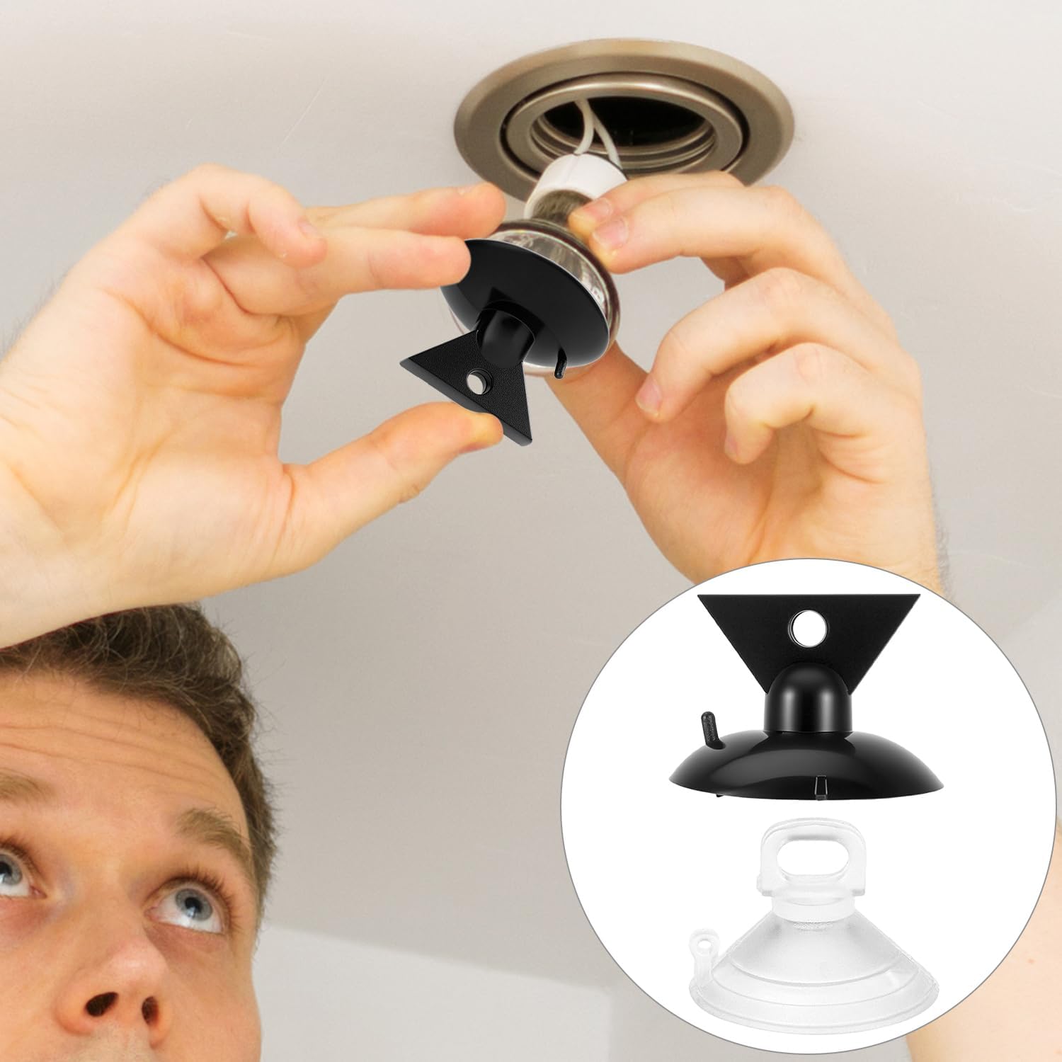 Light Bulb Changer Suction Cup Tool, Compatible with MR16 and GU10 Bulbs, 6 Pack Suction Cups for Bulb Removal V1258-DP02-A-2015