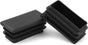 10 PCS 1" X 2" Rectangle Black Plastic Plug End Cap for Pipe Tubing, Chair Leg V1258-DP02-A-2018