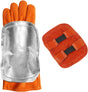 Hand Heat Shield Welding Gloves, Heat Split Leather Welding Hand Pad for Industrial Boiler Cutting V1258-DP02-A-2025
