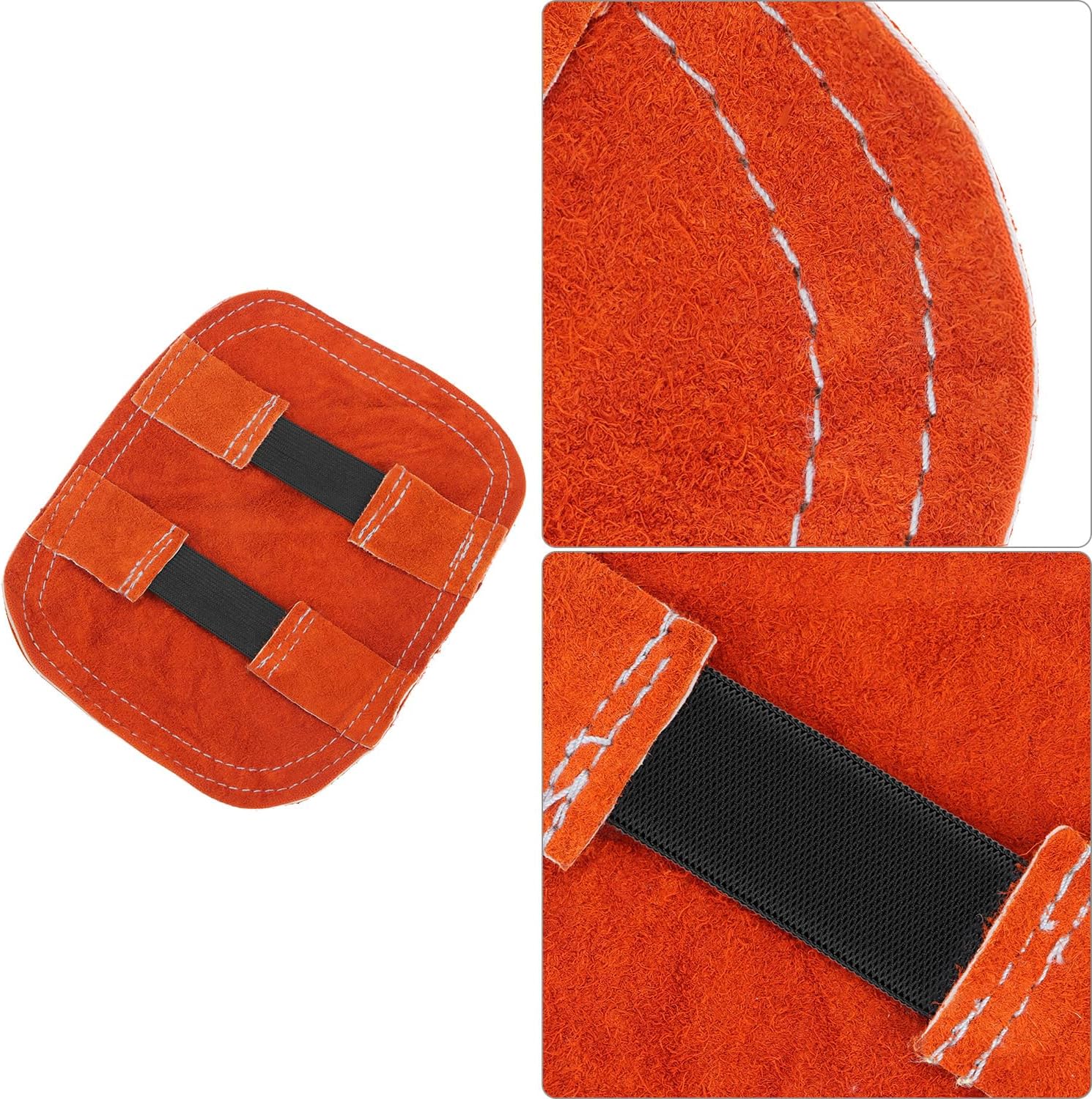 Hand Heat Shield Welding Gloves, Heat Split Leather Welding Hand Pad for Industrial Boiler Cutting V1258-DP02-A-2025