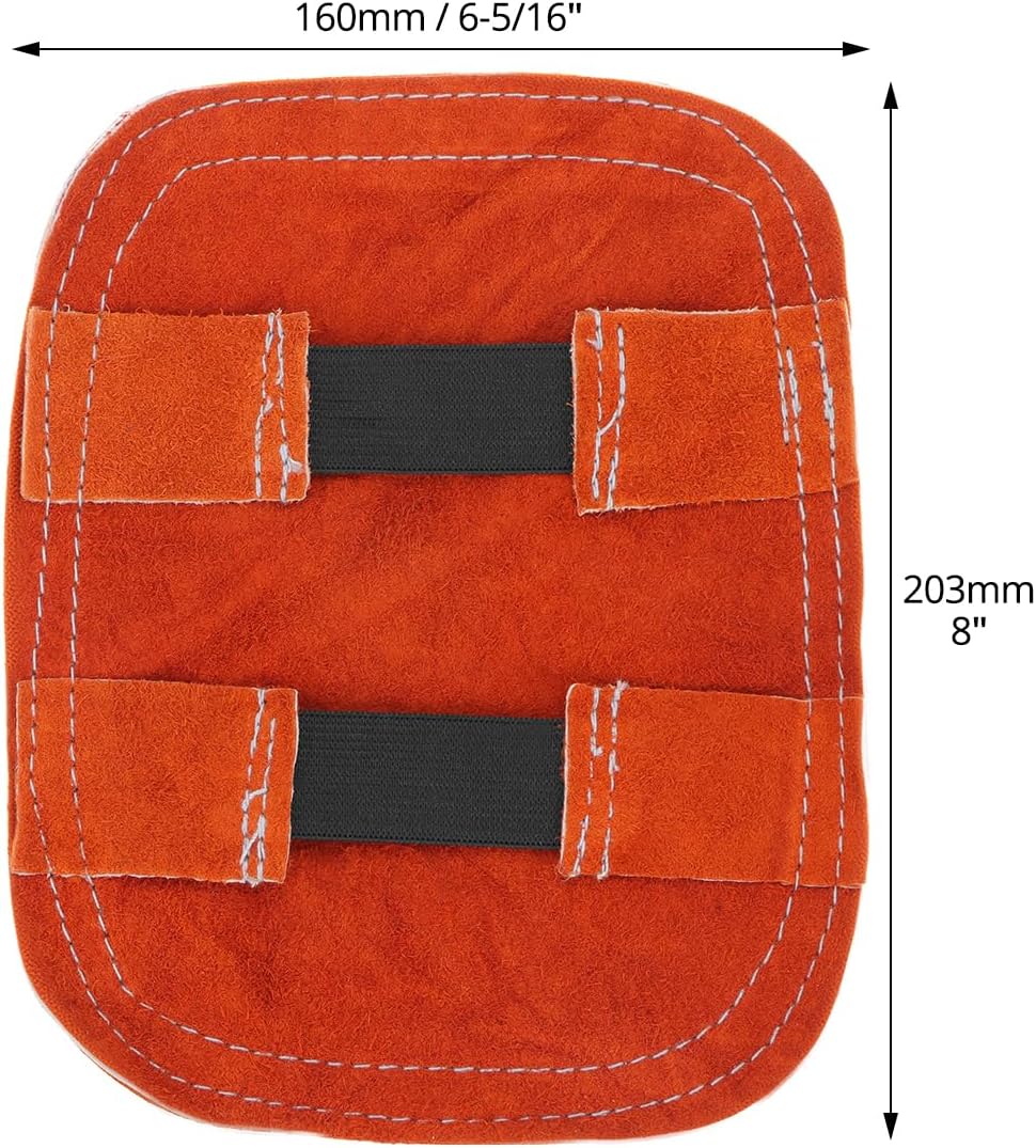 Hand Heat Shield Welding Gloves, Heat Split Leather Welding Hand Pad for Industrial Boiler Cutting V1258-DP02-A-2025