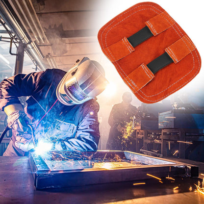 Hand Heat Shield Welding Gloves, Heat Split Leather Welding Hand Pad for Industrial Boiler Cutting V1258-DP02-A-2025