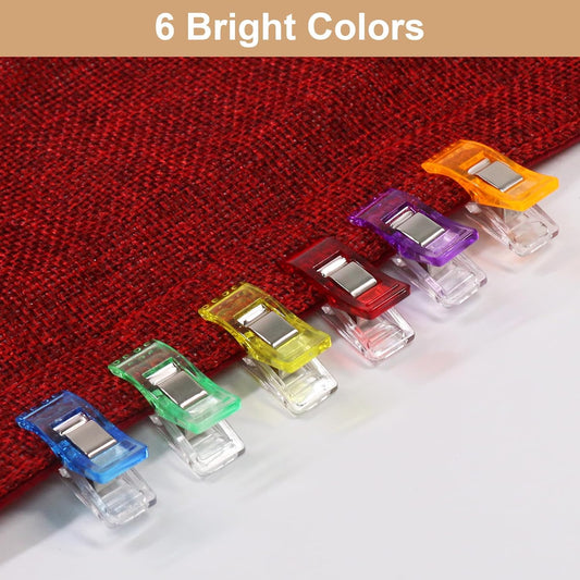 Small Sewing Fabric Clips, 48 Pcs Mini Multipurpose Quilt Clips for Quilting Crafts, Assorted Bright Colors V1258-DP02-A-2031